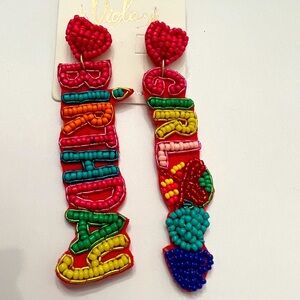Viola Colorful Birthday Girl Beaded Earrings